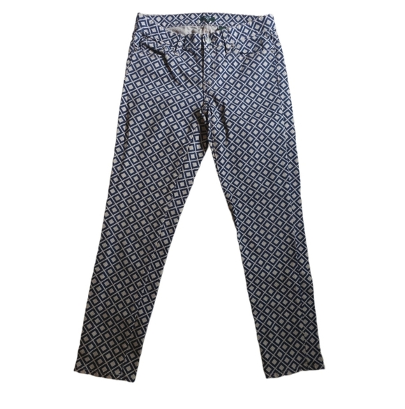 J. Crew Pants - J Crew Blue Geometric Pants Size 27